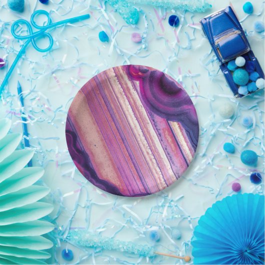 Lila Papierplatte Pappteller (Party)