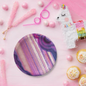 Lila Papierplatte Pappteller (Party)