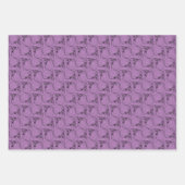 Lila Papiertücher für Skull- und Wirbelknochen Geschenkpapier Set (Vorderseite 2)