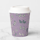 Lila Papillon Pappbecher (Links)