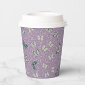 Lila Papillon Pappbecher (Rückseite)