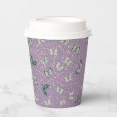 Lila Papillon Pappbecher (Vorderseite)