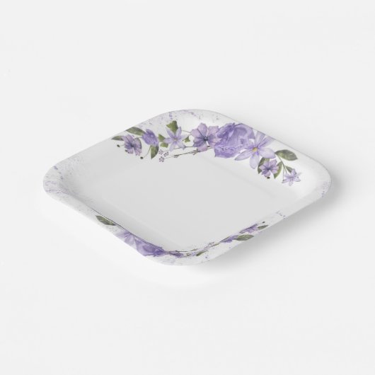 Lila Pappteller (Gewinkelt)