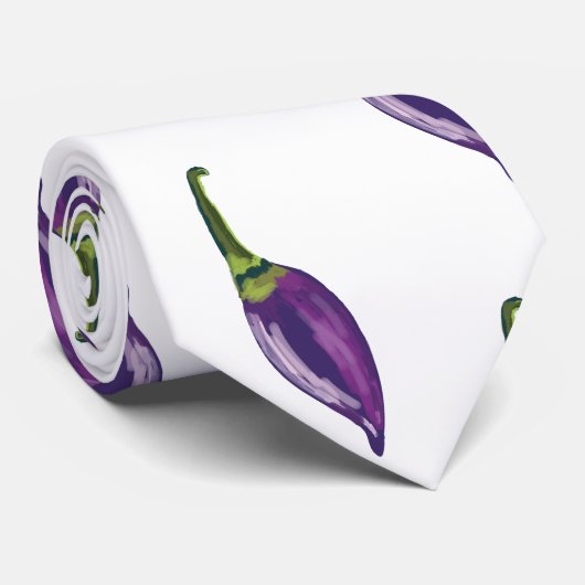 Lila Paprikaschoten Krawatte (Gerollt)