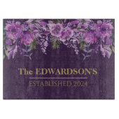 Lila Paradies: Botanisches Schönheitspflege Schneidebrett (Vorderseite)