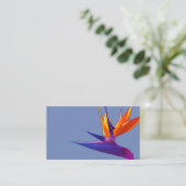 Lila Paradiesvogel Geschäfts-Karte Visitenkarte (Stehend Vorderseite)