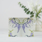 Lila Parfüm Blume Malerei Postkarte (Stehend Vorderseite)