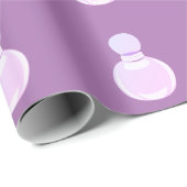 Lila Parfüm-Flasche Geschenkpapier (Rolleneckpunkt)