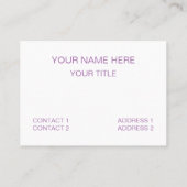 Lila Parfüm-Flasche Visitenkarte (Rückseite)