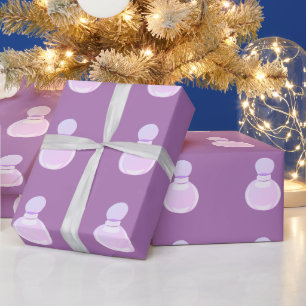 Lila Parfümflasche Geschenkpapier