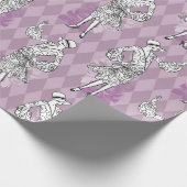 Lila Paris Art Deco Muster Geschenkpapier (Ecke)
