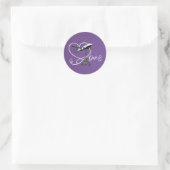 Lila Paris-Pass Runder Aufkleber (Tasche)