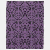 Lila Pariser Damask Fleece Blanket (Vorderseite)