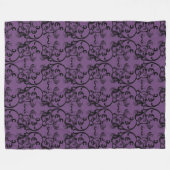Lila Pariser Damask Fleece Blanket (Vorderseite (Horizontal))