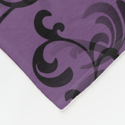 Lila Pariser Damask Fleece Blanket (Ecke)
