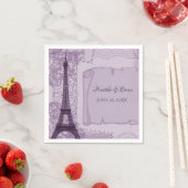Lila Pariser Hochzeitspapier Napkins Serviette (Beispiel)
