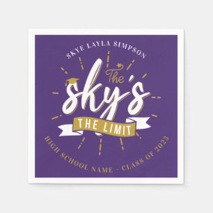 Lila Party 2025 Abschluss Serviette