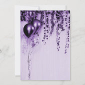 Lila Party Balloons aus Metall Ivy Brautparty Einladung (Rückseite)