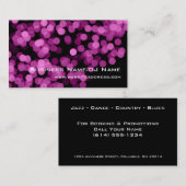 Lila Party beleuchtet (Musik oder DJ) Visitenkarte (Vorne/Hinten)