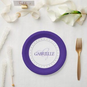 Lila Party Chic Script Name Royal Ultra Violet Pappteller