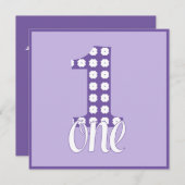 Lila Party Einladung (Vorne/Hinten)