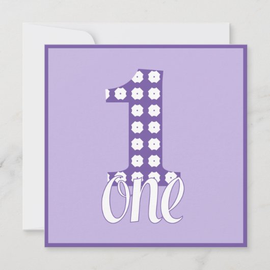 Lila Party Einladung (Vorderseite)