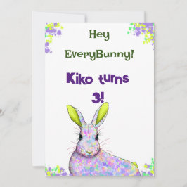 Lila Party Einladung