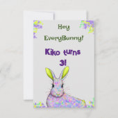 Lila Party Einladung (Vorderseite)