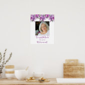 Lila Party für die Blumenversorgung Poster (Küche)