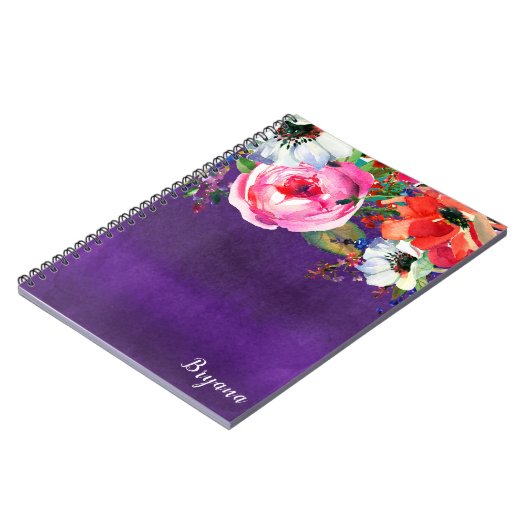 Lila Party für helle Wasserfarbe Notizblock (Linke Seite)