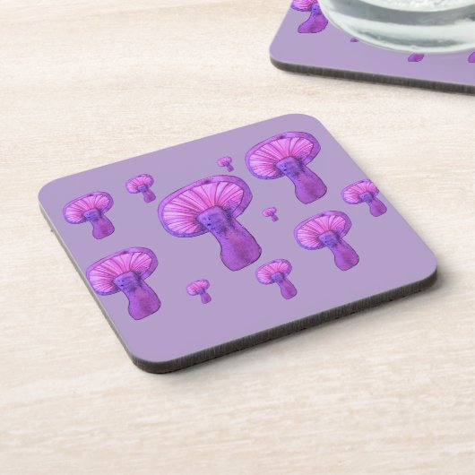 Lila Party Getränkeuntersetzer (Linke Seite)