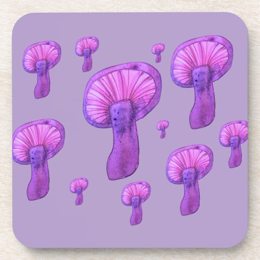 Lila Party Getränkeuntersetzer (Vorderseite)