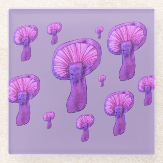 Lila Party Glasuntersetzer (Vorderseite)