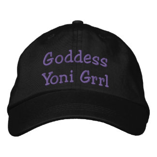 Lila Party Grrl Goddess Yoni Hat Bestickte Baseballkappe
