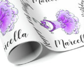 Lila Party mit Tintenpatronen Geschenkpapier (Rolleneckpunkt)