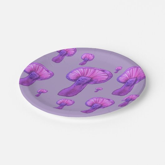 Lila Party Pappteller (Schrägansicht)