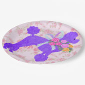 Lila Party Pappteller (Schrägansicht)