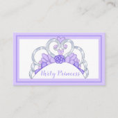 Lila Party Princess Business Cards Visitenkarte (Vorderseite)