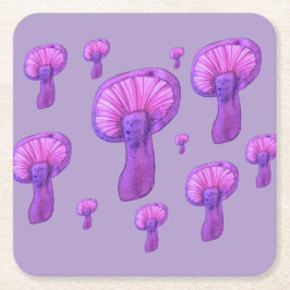 Lila Party Rechteckiger Pappuntersetzer