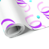LILA PARTY RIBBONS GESCHENKPAPIER (Rolleneckpunkt)