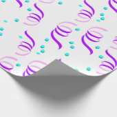 LILA PARTY RIBBONS GESCHENKPAPIER (Ecke)