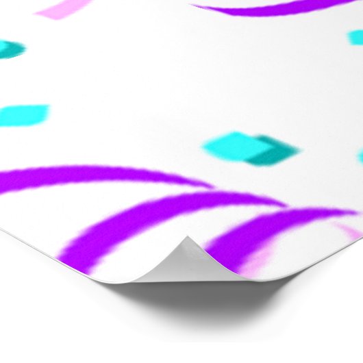 LILA PARTY RIBBONS POSTER (Ecke)