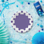 Lila Party | Royal Ultra-Violet Grape Polka Dots Pappteller (Party)