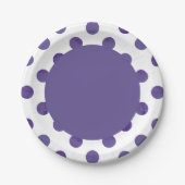 Lila Party | Royal Ultra-Violet Grape Polka Dots Pappteller (Vorderseite)