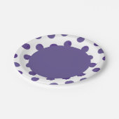 Lila Party | Royal Ultra-Violet Grape Polka Dots Pappteller (Schrägansicht)