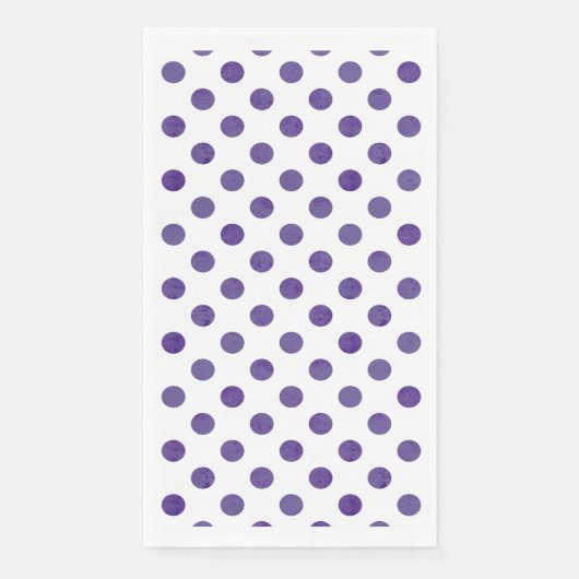 Lila Party | Royal Ultra-Violet Grape Polka Dots Serviette (Vorderseite)