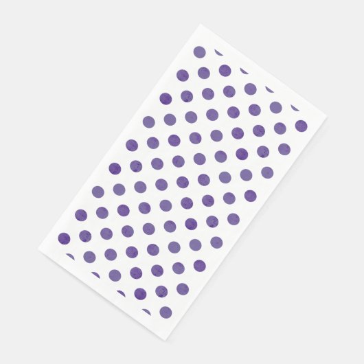 Lila Party | Royal Ultra-Violet Grape Polka Dots Serviette (Ecke)