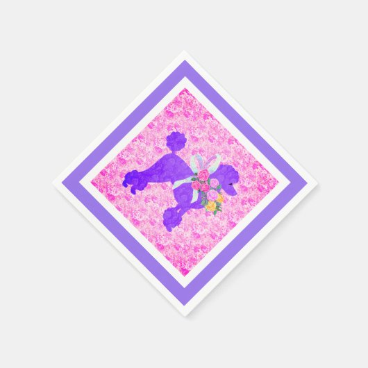 Lila Party Serviette (Ecke)