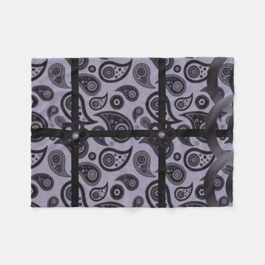 lila Pasleydecke Fleecedecke (Vorderseite (Horizontal))