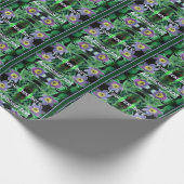 Lila Pasque Spring Blumen Personalisiert Geschenkpapier (Ecke)